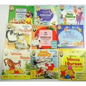 Walt Disney FRENCH Children's Books Vintage NO DISCS